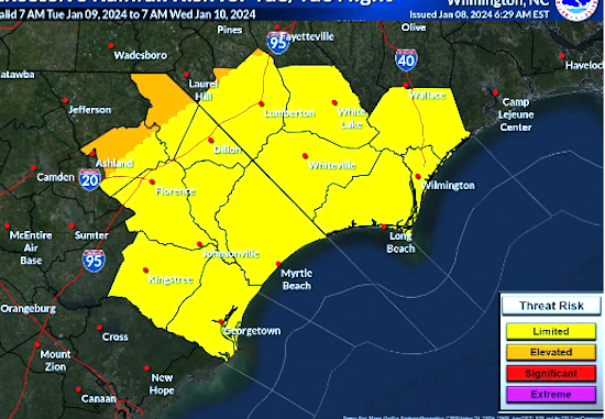 National Weather service graphic