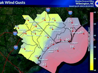National Weather service wind gusts