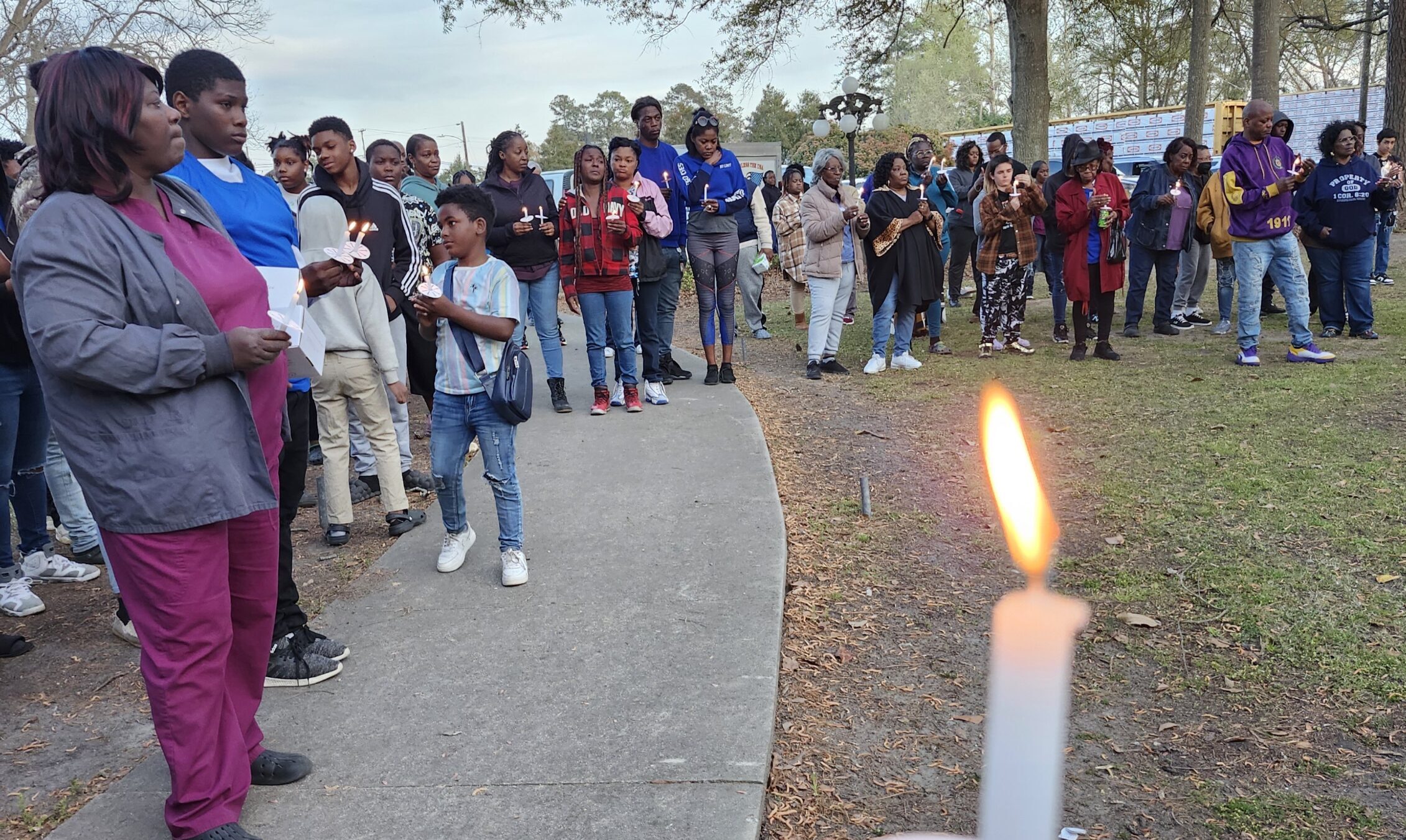 A candlelight vigil for Antonio Maultsby Jr.