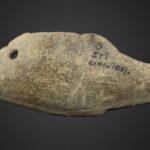 A fish shaped pipe excavated form the Buie Mound (NCDCR)