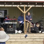 Mike's Garage Band of Southport provided most often music for Saturday's event. (photos by Glasgow Hicks)