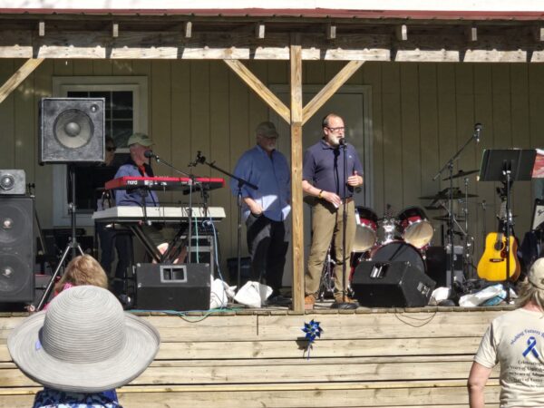 Mike's Garage Band of Southport provided most often music for Saturday's event. (photos by Glasgow Hicks)
