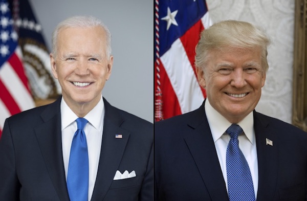 Joe Biden and Donald Trump (Official White House photos)