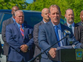 New Hanover District Attorney Ben David speaking at Wednesday's press conference.