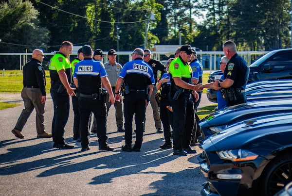 Officers from multip[le agencies participated in Operation Heat Wave (CCSO photo)
