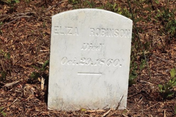 Eliza Robinson headstone
