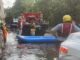 Robeson County crews needed boats and high water vehicles to get to the scene of Saturday's drowning on the county line. (REMS photo)