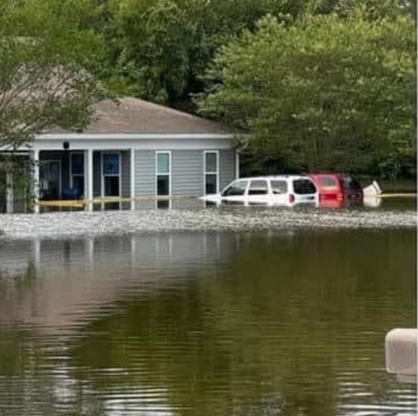 The Fix-A-Friend clinic in Winnabow was destroyed in Monday's flooding. (FB photo)