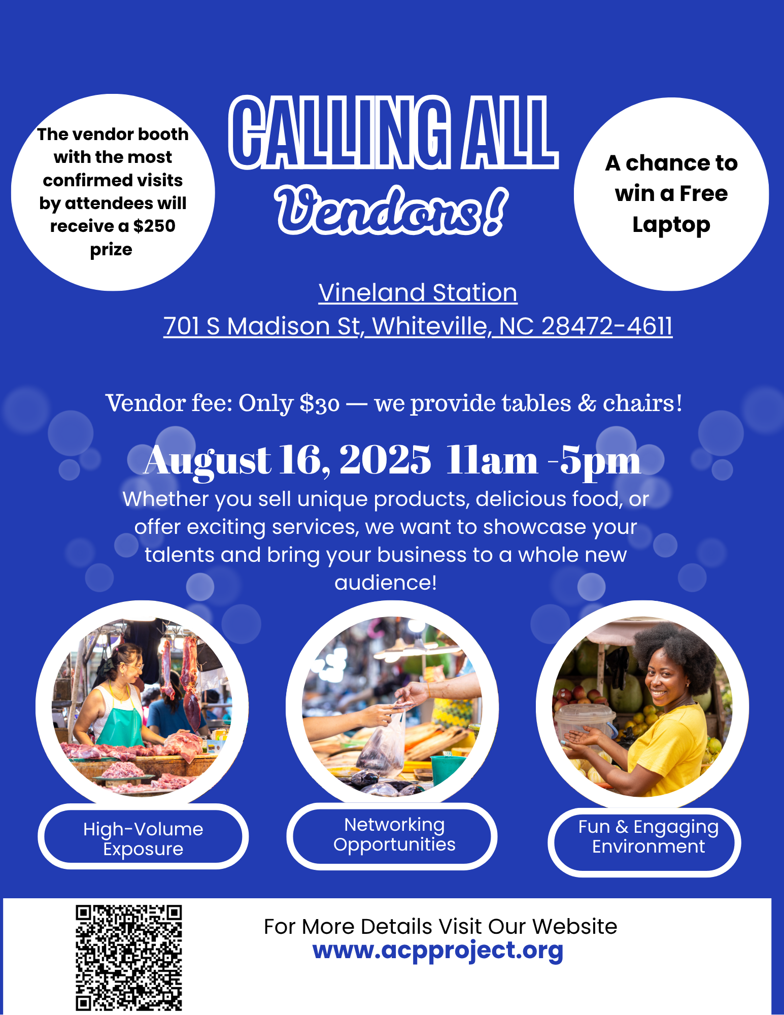 Vineland Station Call for Vendors Flyer