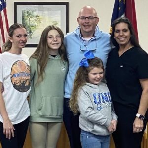 Chase Lancaster was sworn in as Lake Waccamaw's new fire chief today. (Contributed photo)