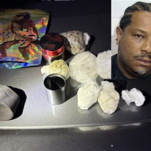 Deputies recovered a variety of cocaine, crack, marijuana, and other drugs during a checkpoint April 1. Bruce Jordan Spencer faces trafficking charges in the case. (CCSO photos)