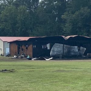 Four young sisters died when this home burned near Chadbourn early Saturday. (Submitted)