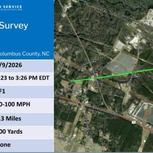 EF-1 tornado confirmed at Delco