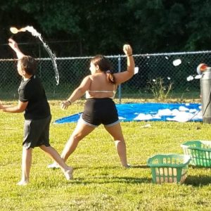 water balloon fight