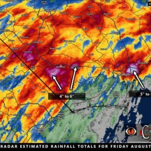 Rainfall graphic from CCN Meteorologist Christopher Cawley.