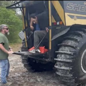 Snyder is assisted from the SHERP vehicle after being found in a densely wooded area. (BCSO photo)