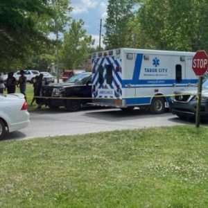 TCPD and the State Bureau of Investigation are on the scene of a shooting in Tabor City. (Kandi Thompson photo)