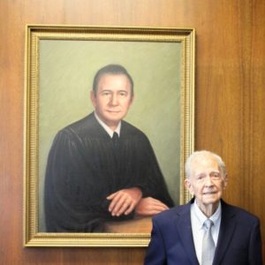 Judge Clark was recently honored by the Bladen County Bar with a portrait in the Superior Courtroom. (Cynthia Singletary photo)