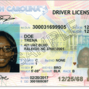 Real ID with Gold Star sample