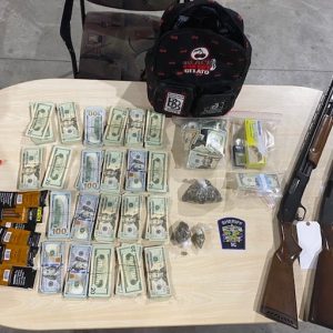 Some of the evidence retrieved from a suspect vehicle after a New Year's Eve chase. (CCSO photo)