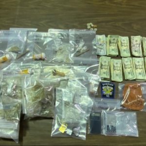 Some of the contraband seized during Friday's checking station. (CCSO photo)