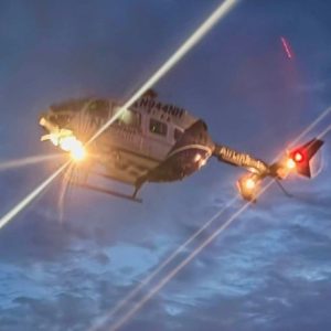 An AirLink helicopter on a recent mission. (NFR photo)