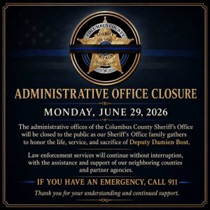 Sheriff’s Office Closed Today