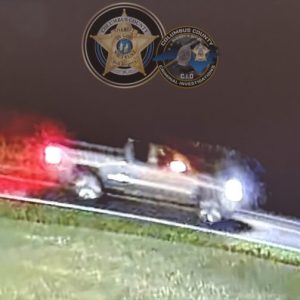 The sheriff's office is trying to identify this truck and the person driving it after a string of mailboxes were damaged early Monday. (CCSO photo)