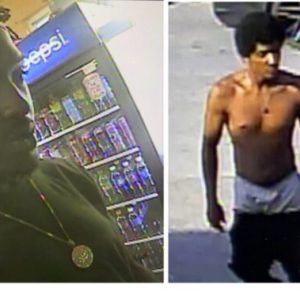 The sheriff's office is seeking the man shown in this surveillance footage from Fair Bluff.